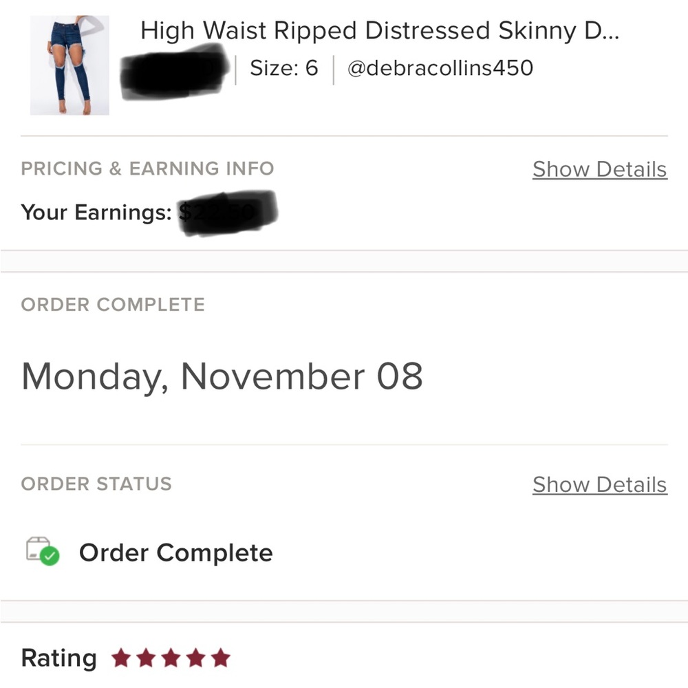 Blue High Waist Ripped Distressed Skinny Denim Jeans Pants - Picture 3 of 13